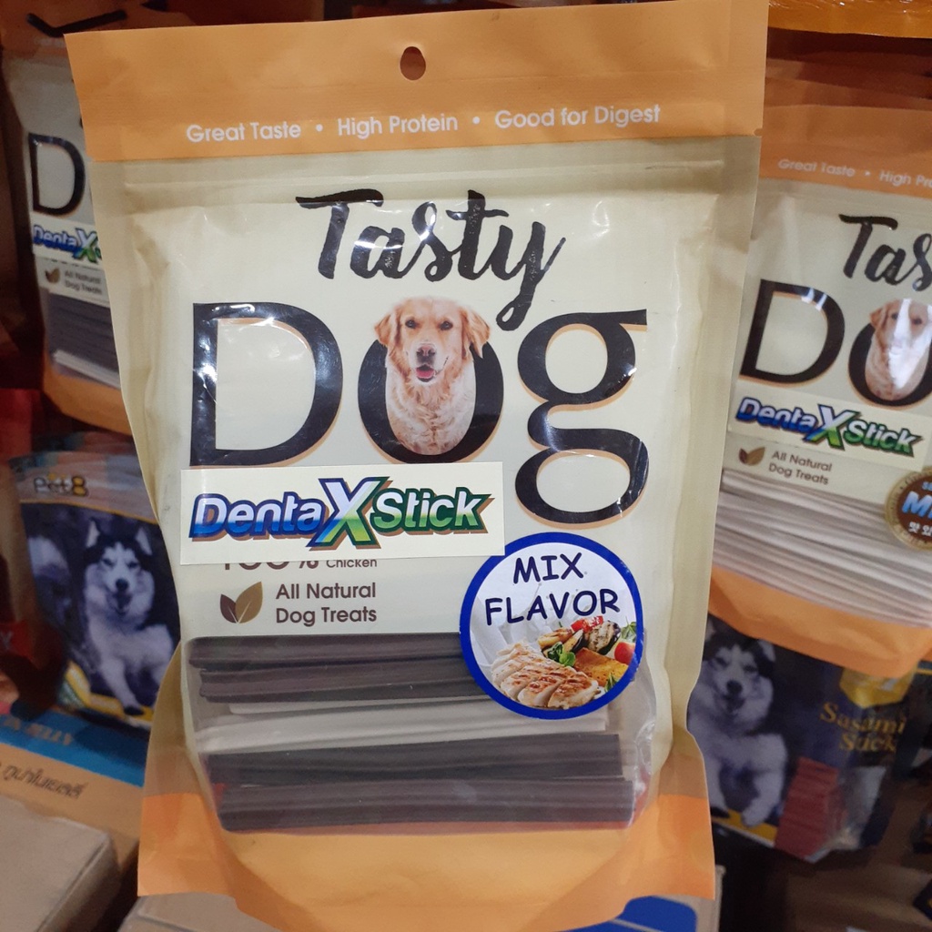 🇹🇭 Xương Dental Siêu Thơm Ngon Chăm Sóc Răng Miệng Cho Chó PET8 Tasty Dog Denta X-Stick Nhiều Vị 450g