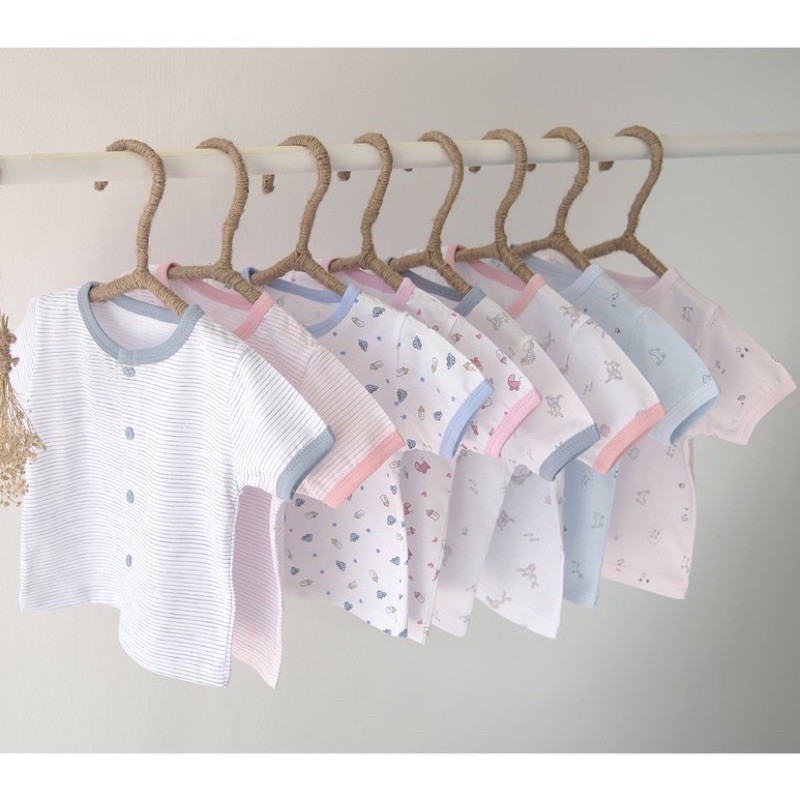 Áo sơ sinh cọc tay cài giữa MIO mỏng cho bé