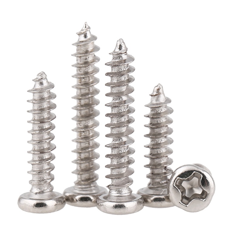 M1-M4 Nickel Mạ Vít Tự Khai Thác đầu Tròn Chữ Thập Vít Tường Thép Carbon Tự Khai Thác