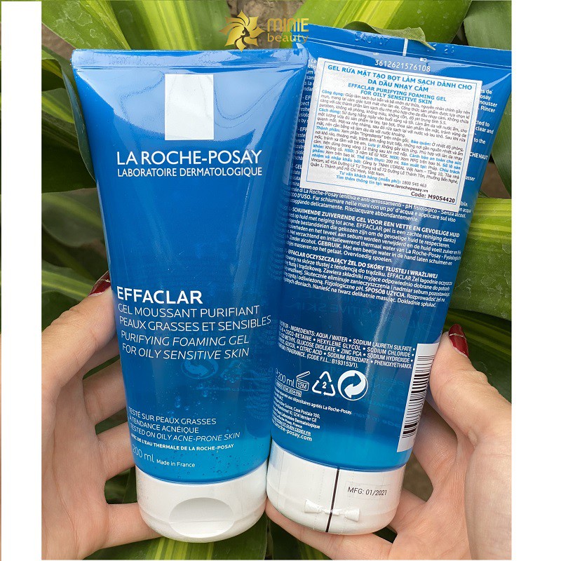 Sữa Rửa Mặt La Roche Posay Effaclar Gel Rửa Mặt Tạo Bọt Làm Sạch, Giảm Nhờn Cho Da Dầu Mụn, Nhạy Cảm