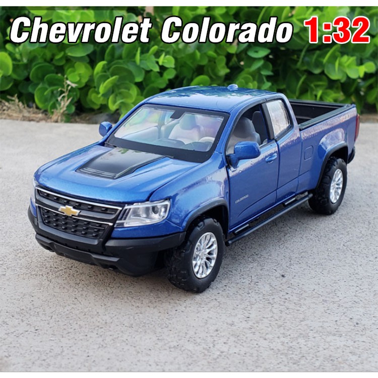 Xe mô hình ô tô bán tải Chevrolet colorado tỉ lệ 1:32 xe mở được cửa bằng kim loại có đèn và âm thanh động cơ