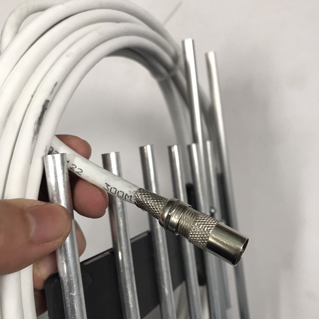 Anten 15m Dây Thông Minh Cho Tivi Và Đầu Thu KTS DVB- T2 Kèm Jac Cắm Ốc Vít