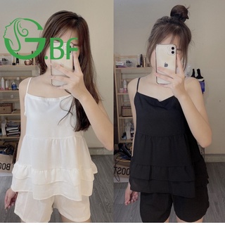 Đồ bộ nữ -BGF- bộ mặc mhà nữ 2 dây ,chất đũi lụa mềm, mịn và rất mát