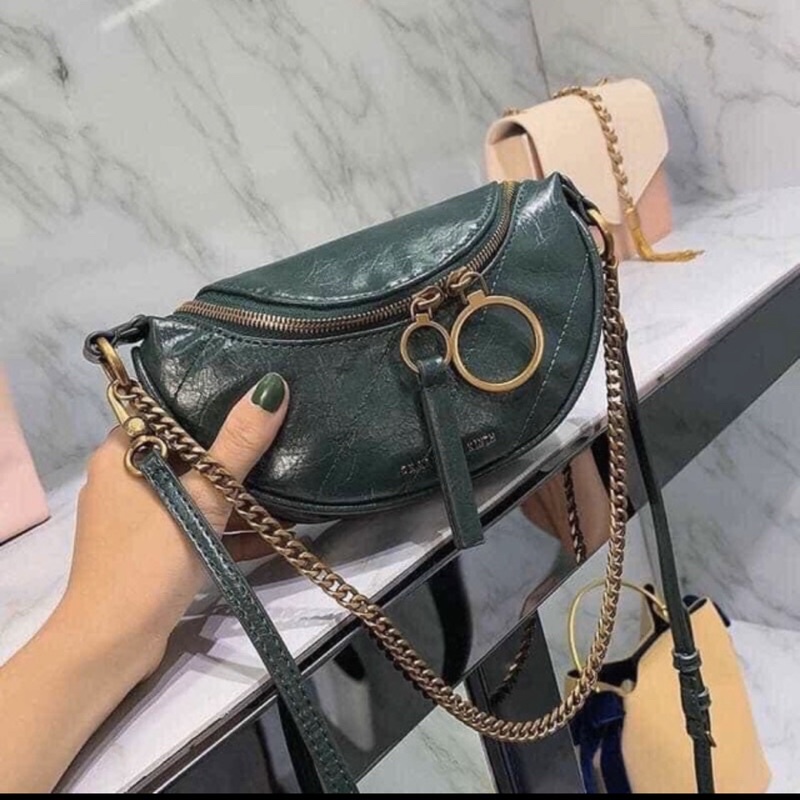 Túi bao tử đeo bụng kèm dây xích và 2 dây da chuẩn 11