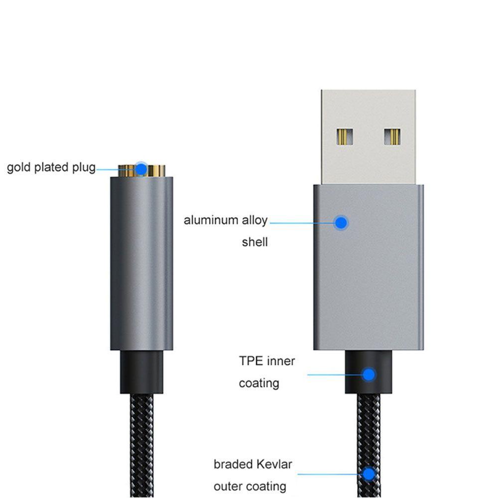 Dây Cáp Chuyển Đổi Thẻ Âm Thanh USB Sang Tai Nghe 3.5mm TAYLOR1 Cho Máy Tính Laptop