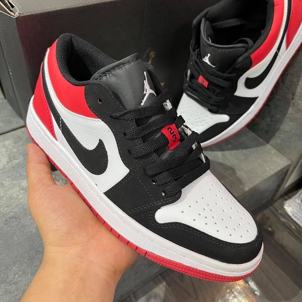 Giày Thể Thao Sneaker Nam Nữ 𝗝𝗼𝗿𝗱𝗮𝗻 Thấp Cổ - Giày Jordan Cổ Thấp Màu Đỏ Đen Thời Trang Cao Cấp Full Bill Box
