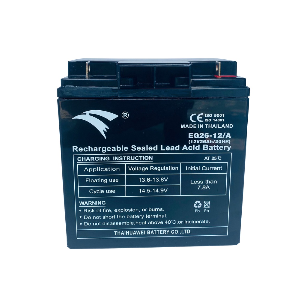 Ắc quy UPS, xe đạp điện Eagle 12V - 26Ah (EG26-12/A)
