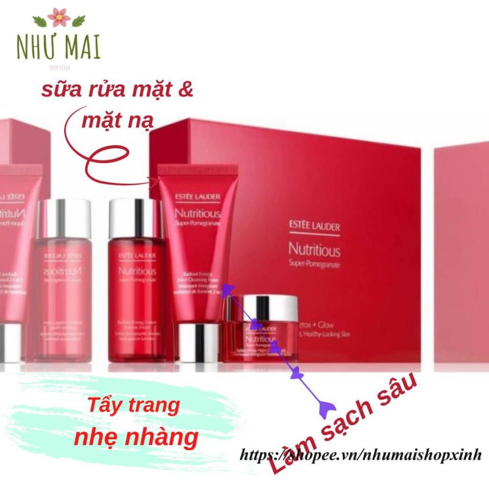 Sữa rửa mặt dưỡng da Estee Lauder Nutritious Super Pomegranate- Radiant Energy 2-in-1 Cleansing Foam 30ml