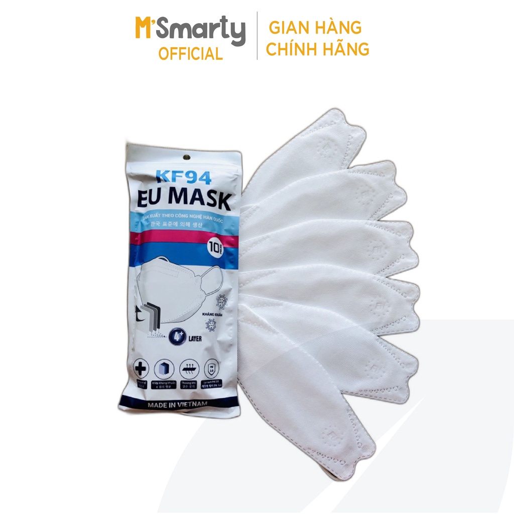 - Khẩu Trang 4D KF94 Mask, Khẩu Trang 4 Lớp Tiêu Chuẩn Hàn Quốc Chính Hãng Chống Bụi Mịn Kháng Khuẩn