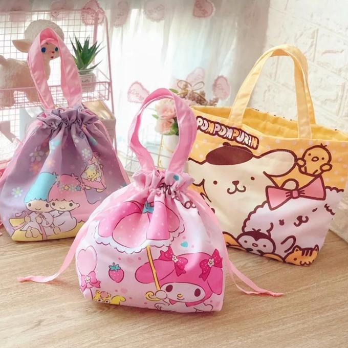 SANRIO Túi Rút Đựng Mỹ Phẩm Họa Tiết Hello kitty Dễ Thương TB02