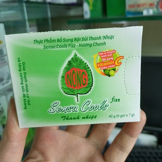 Bột sủi Sensa cools thanh nhiệt hộp 6 gói
