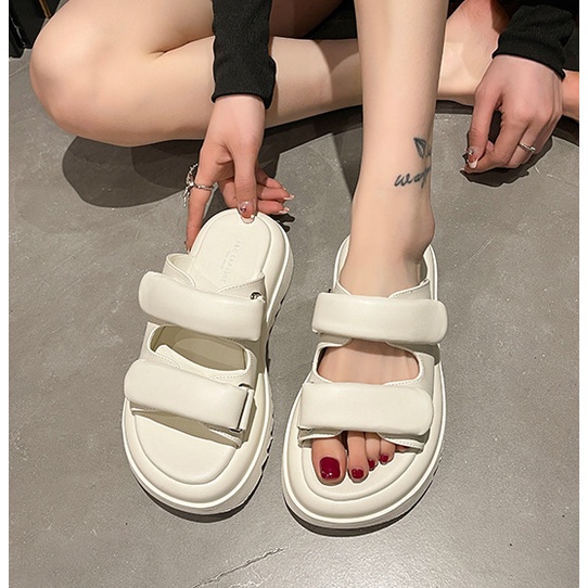Dép quai ngang đế dày thời trang cho nữ