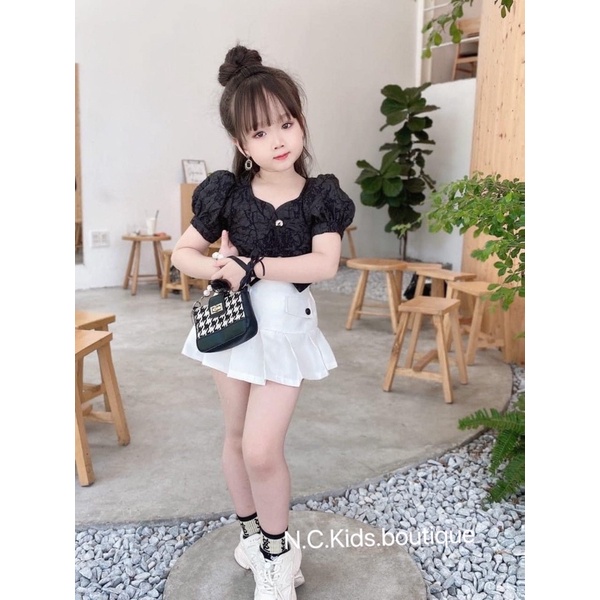 Set áo xốp hoa cv xoè cho bé gái