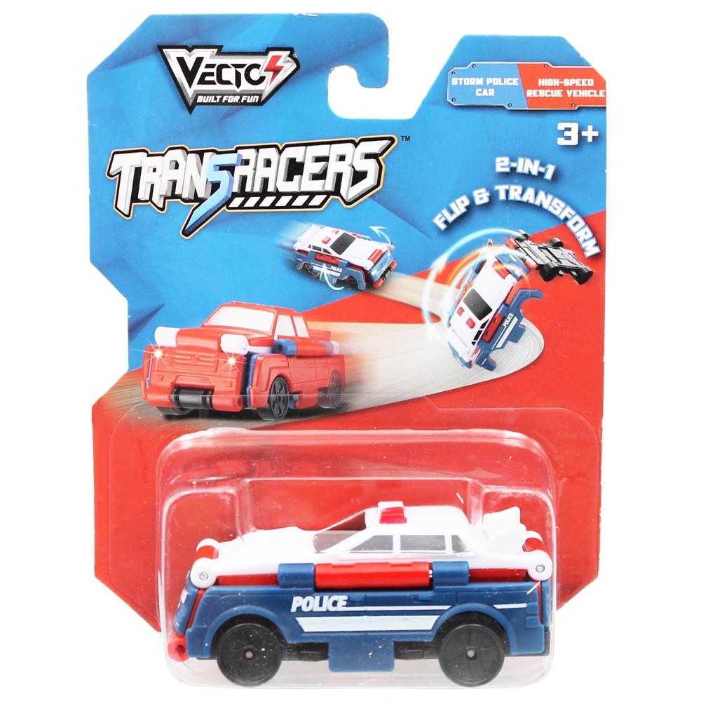 Đồ Chơi Xe Biến Hình Transracers Storm Police Car / High-Speed Rescue Vehicle - Vecto VN463875-40