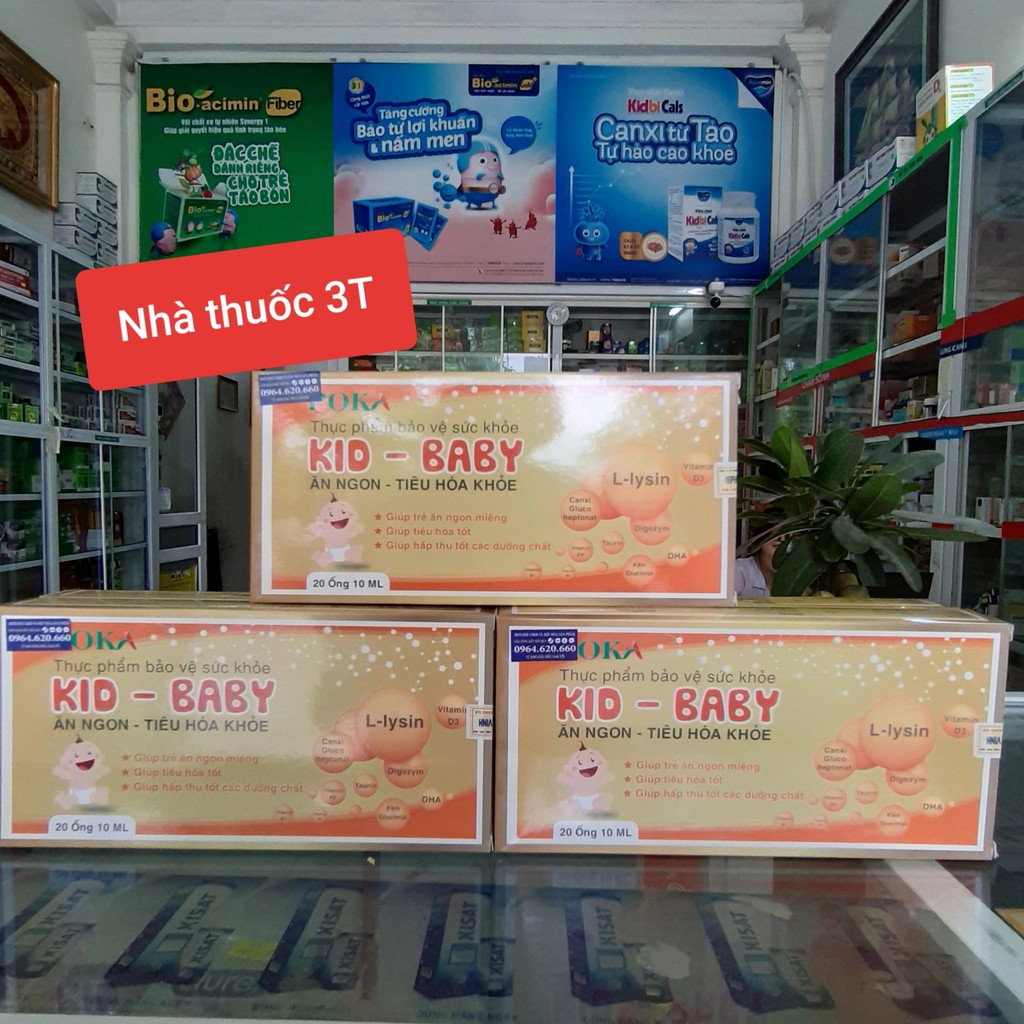 Siro KID - BABY POKA cho bé ăn ngon, ngủ tốt, cao lớn, thông minh, hết biếng ăn. Hộp 20 ống x 10ml.