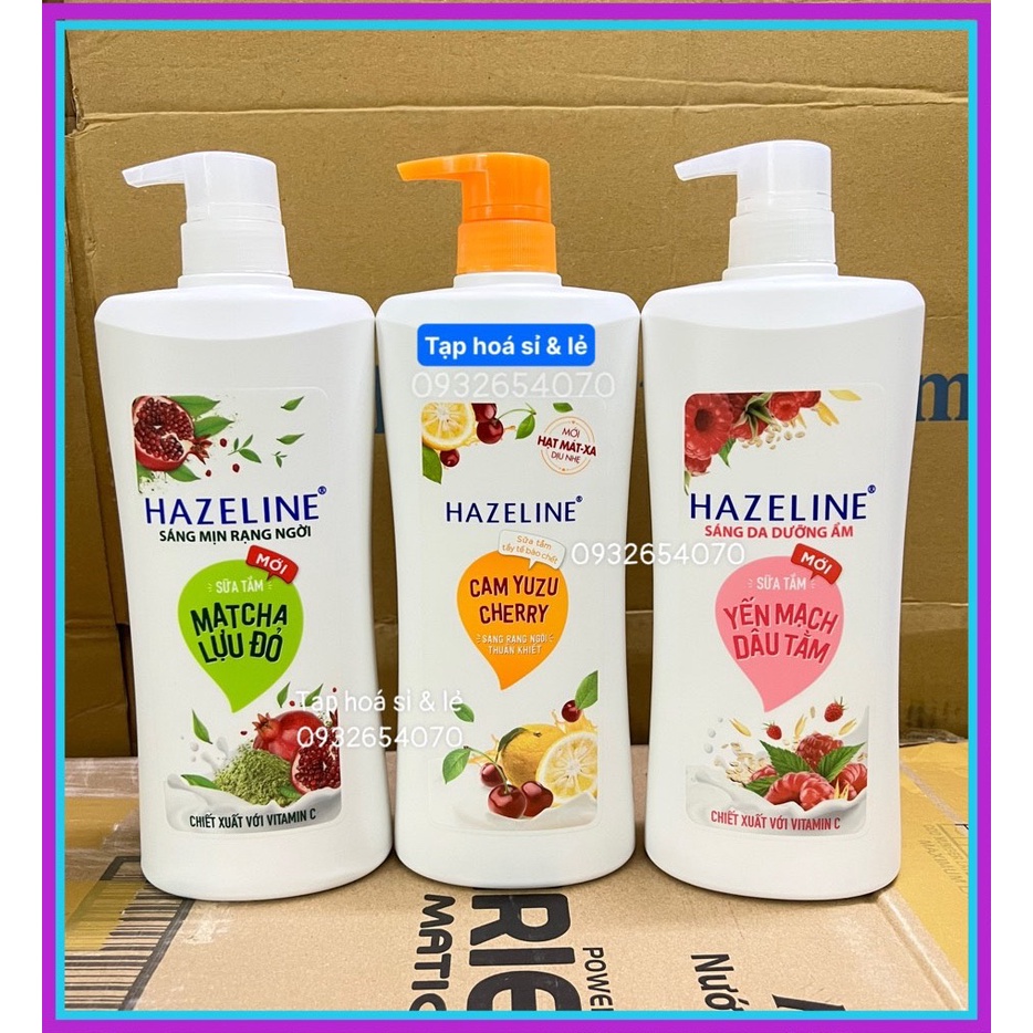 Sữa Tắm Dưỡng Sáng Da Hazeline Yến Mạch/ matcha lựu đỏ 900g