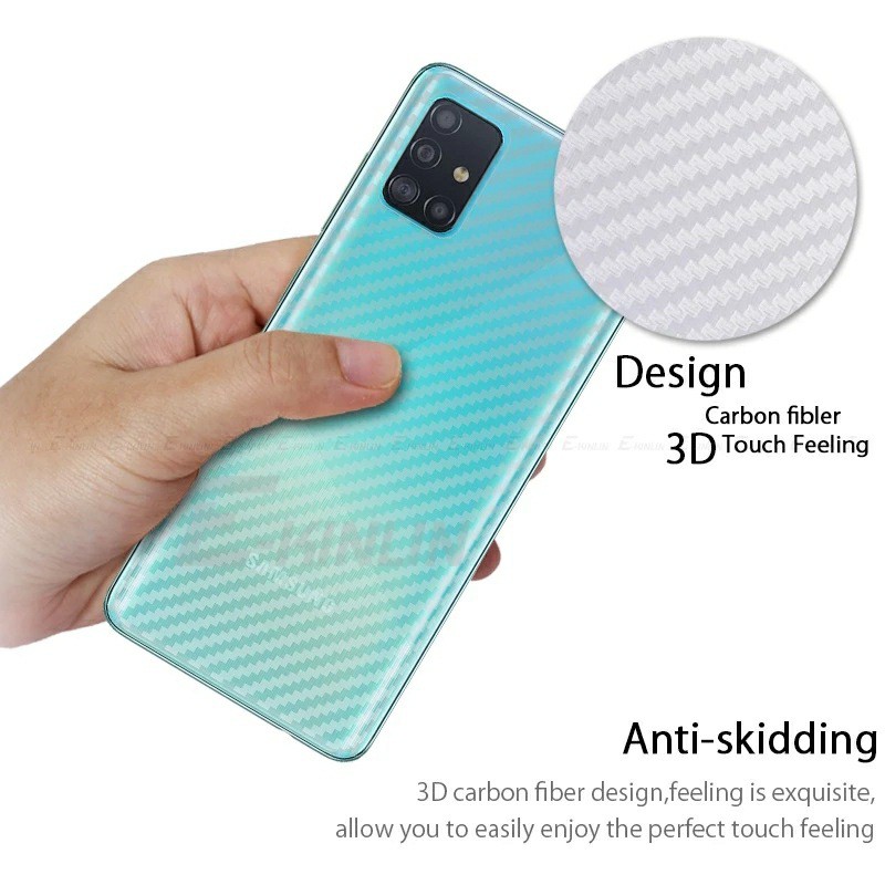 Dán lưng Carbon Samsung A51FREESHIP Từ 50k  vân Caro chống mồ hôi