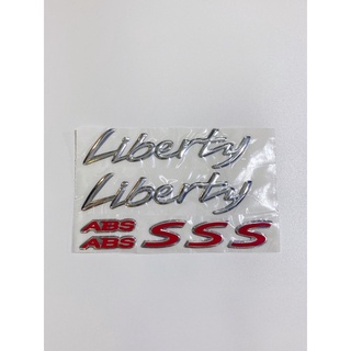 Bộ tem nổi chữ Liberty SSS Abs đỏ, hàng cao cấp không bay màu và thấm nước
