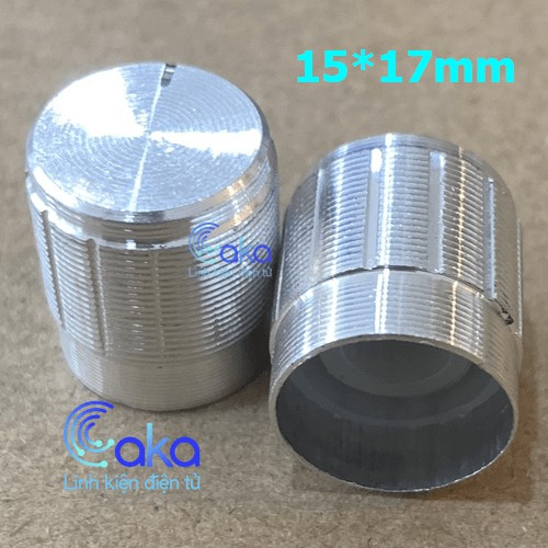 Núm vặn triết áp vỏ nhôm 15x17mm