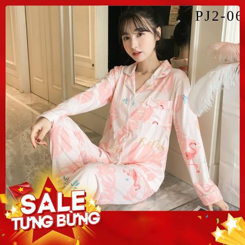 [KHUYẾN MÃI 3 NGÀY] BỘ PIJAMA DÀI TAY COTTON THUN HỌA TIẾT XINH XẮN HÀNG QUẢNG CHÂU CÓ SẴN -Hàng nhập khẩu