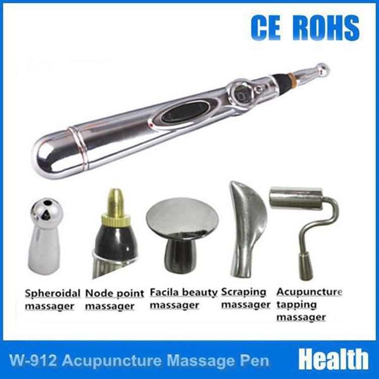 01 Bút Xung Điện Dò Huyệt Laze Cao Cấp 5 Đầu Dò DR PEN W-912