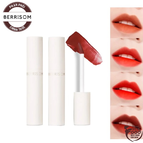 Son Kem Lì, Lên Màu Siêu Chuẩn, Lâu Trôi Berrisom Real Me Velvet Tint 6.5g