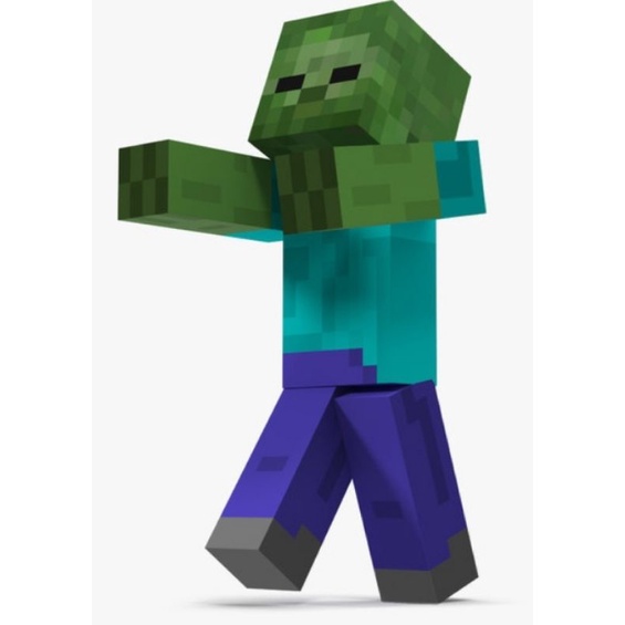 Bộ 6 Lego Quái Vật Minecraft, Lego giấy đổi được tư thế