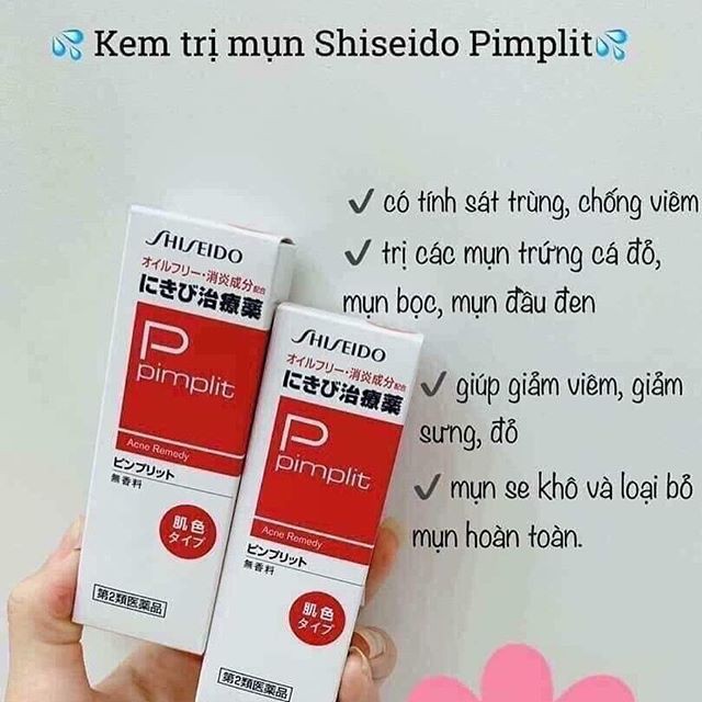 Kem hỗ trợ giảm mụn Shiseido Pimplit 15g