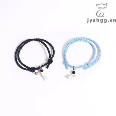 Một Cặp Vòng Tay/Vòng Tay Hình Phi Hành Gia/Phi Hành Gia Sáng Tạo Có Thể Điều Chỉnh Làm Quà Tặng Tình Bạn Cho Cặp Đôi Nam Nữ