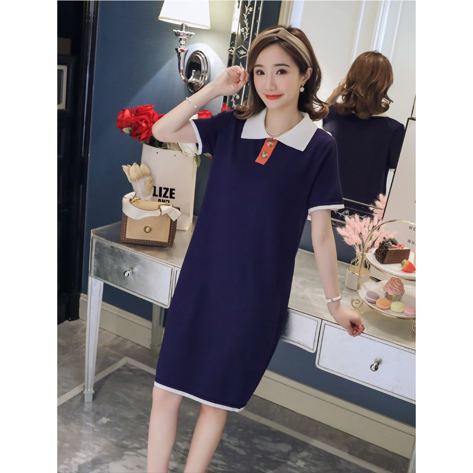 VÁY ĐẦM BẦU THIẾT KẾ DỰ TIỆC CÔNG SỞ CỔ SƠ MI MÙA HÈ KẺ KARO có đủ size cho mẹ bầu và sau sinh