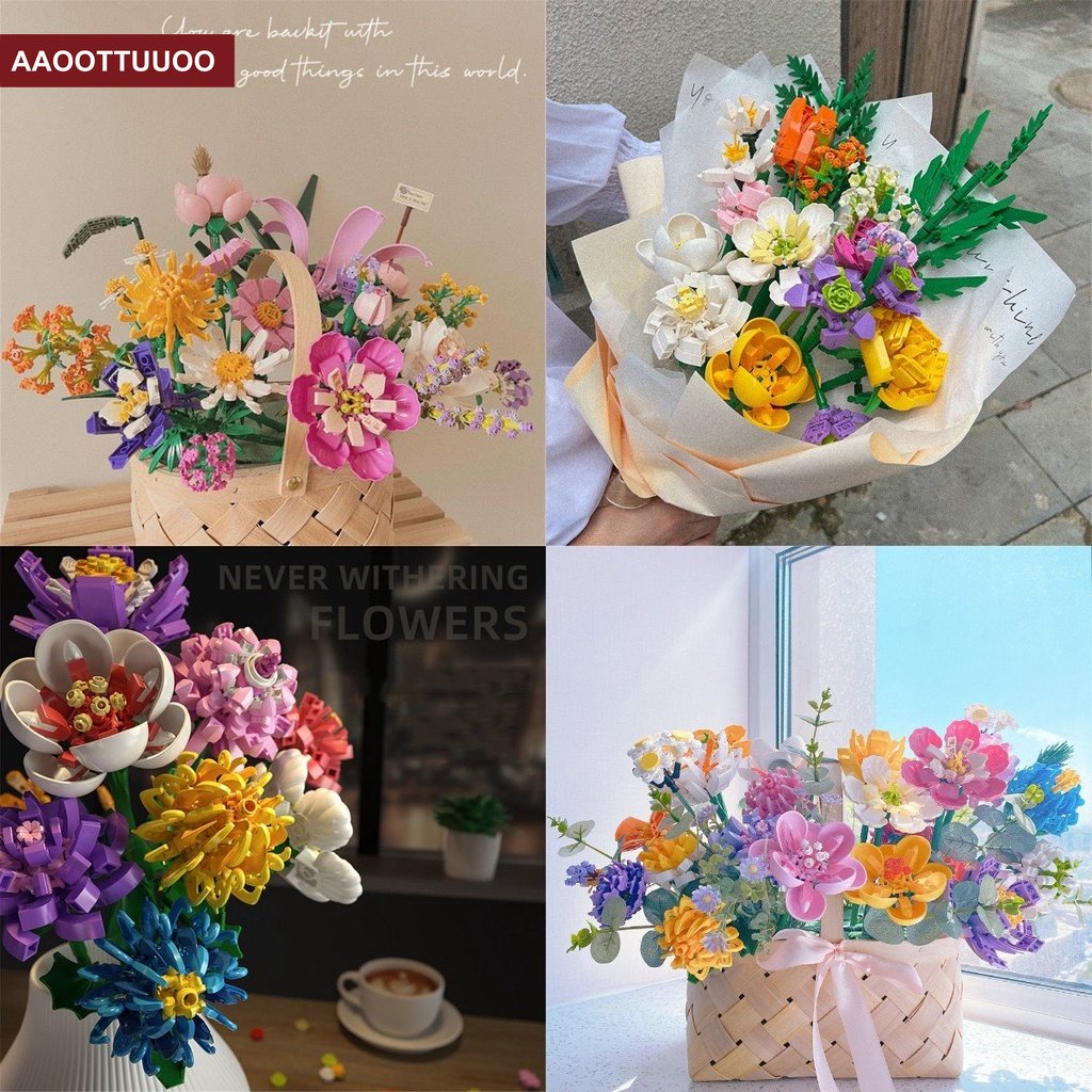 Bó Hoa Hồng Khối Lập Phương Thủ Công Cấp Độ Cao Thời Trang Làm Quà Tặng Cho Bạn Gái