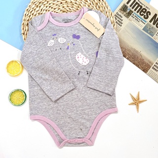 Bodysuit cotton Áo dài tay xuất dư cho bé gái sơ sinh 9 -11Kg Buxado