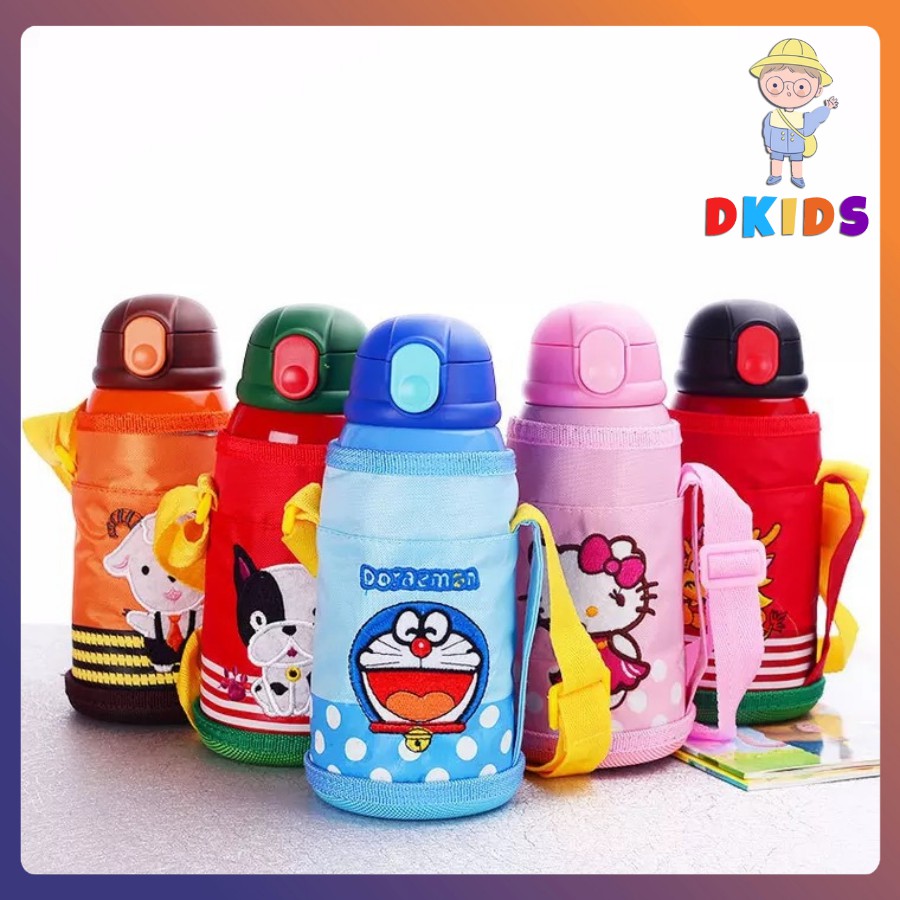 Bình giữ nhiệt cho bé kèm ống hút và túi đeo 600ml | BigBuy360 - bigbuy360.vn