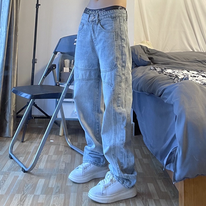 Quần Jeans ống rộng basic thời trang cực ngầu. Quần Jeans Streetwear hottrend