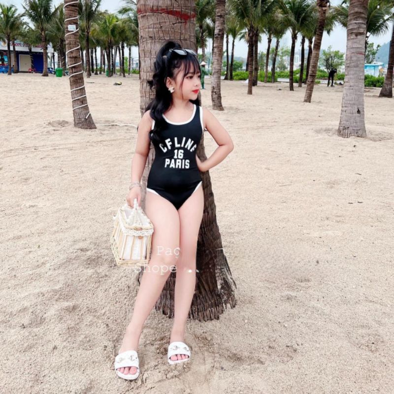 BỘ BƠI LIỀN THÂN THUN COTTON CHO BÉ GÁI 2 ĐẾN 6 TUỔI