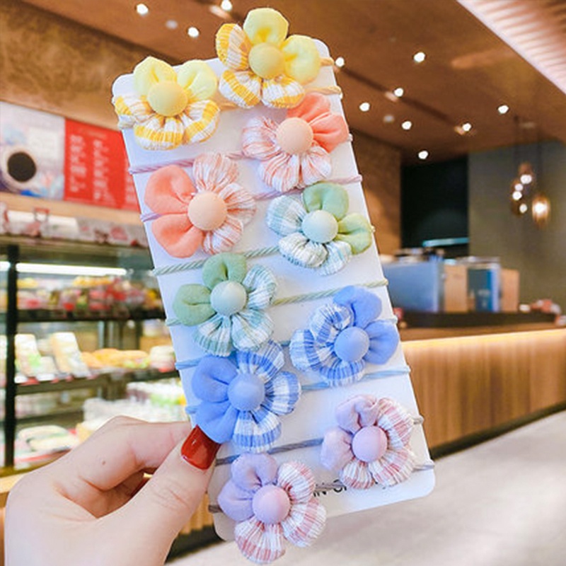 Dây Buộc Tóc Co Giãn Đính Hoa Nhiều Màu Sắc Cho Bé Gái dreamdiary