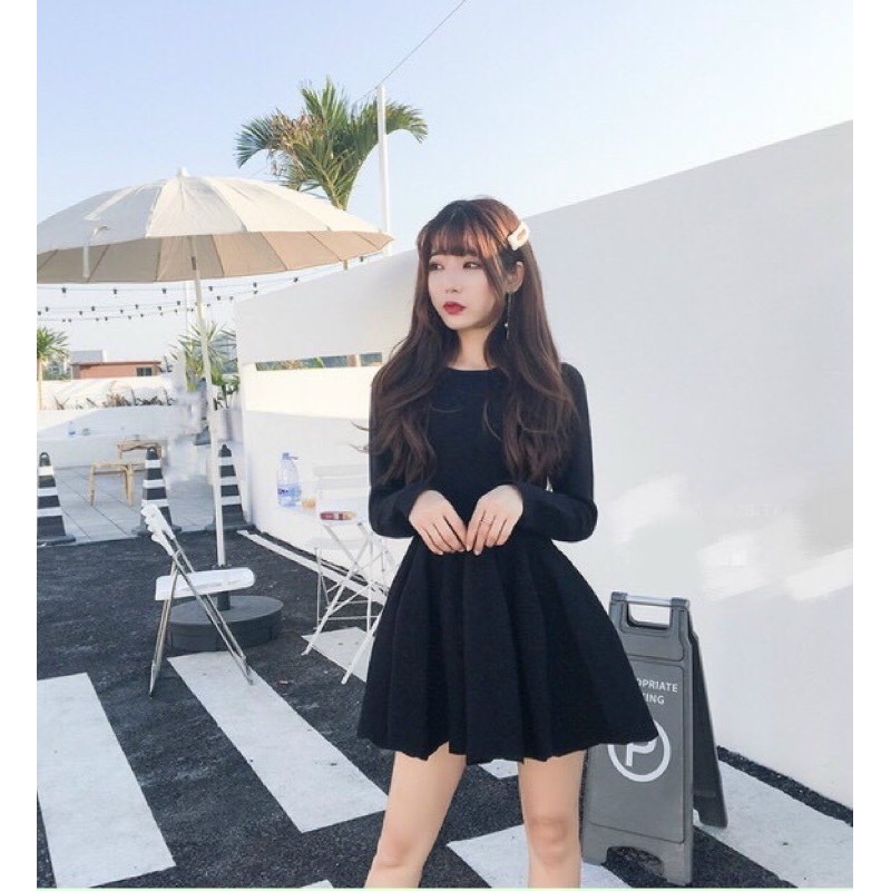 Đầm xoè chất len