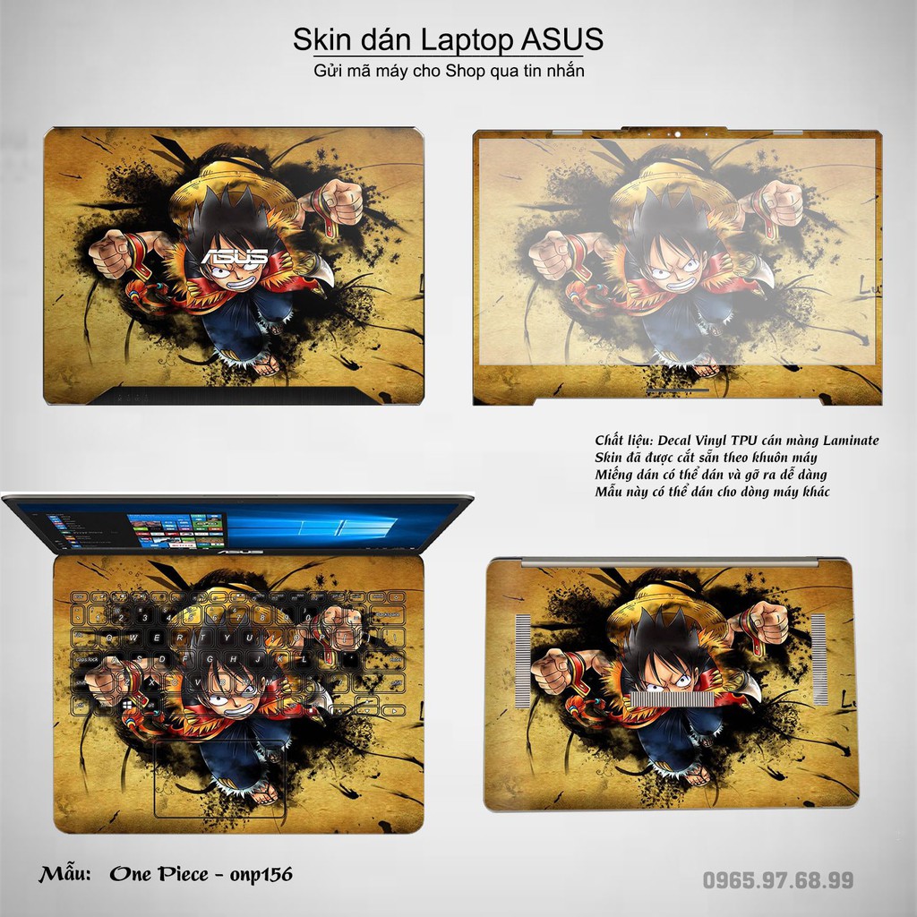 Skin dán Laptop Asus in hình One Piece _nhiều mẫu 19 (inbox mã máy cho Shop)