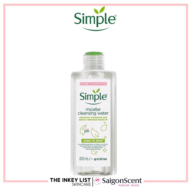 Nước tẩy trang Simple Micellar Cleansing Water ( 200mL )