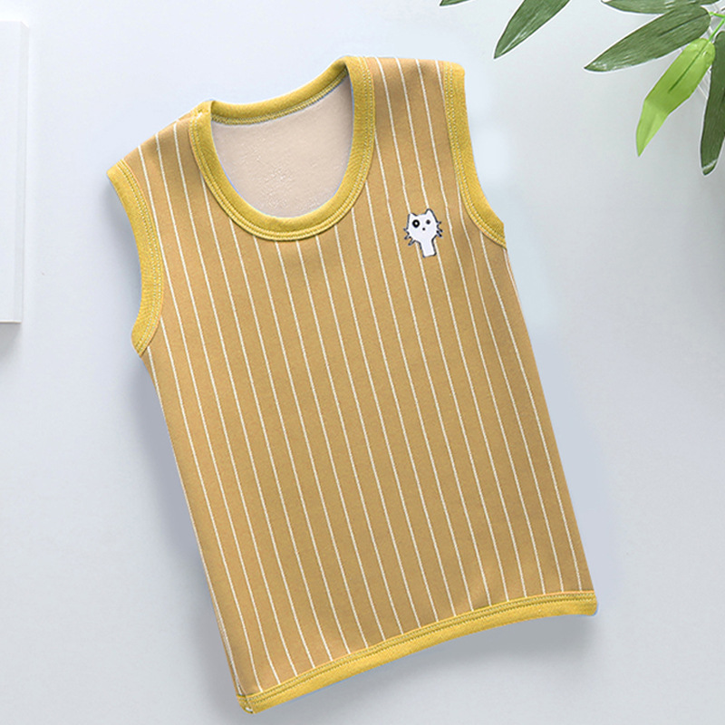 Áo Ba Lỗ Lót Nhung Giữ Ấm Thời Trang Năng Động Dành Cho Trẻ