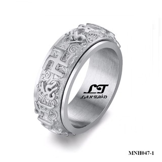 NHẪN XOAY 360 CHÚ OM MANI PADME HUM Phong thủy bình an MNH047-1
