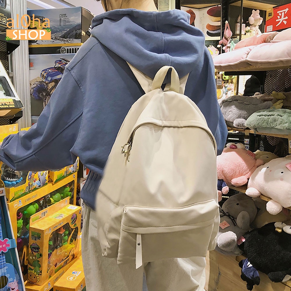 Balo - cặp sách Ulzzang Basic đi học, đi làm, du lịch, đựng laptop B088 Unisex nam nữ - al0ha Shop