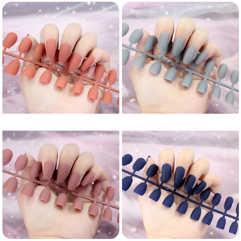 [Hàng mới về] Set 24 móng tay giả trang trí móng nghệ thuật cho nữ