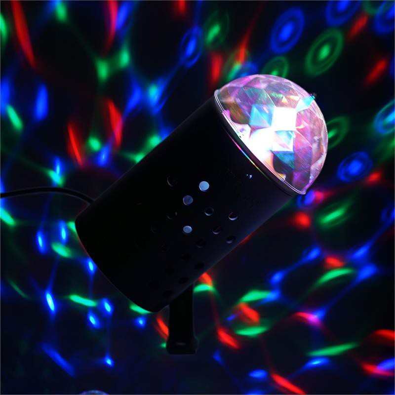 Đèn Sàn Nhảy DJ Vũ Trường Karaoke Siêu Sáng Cầu Pha lê mini LED RGB 7 Màu Cảm Ứng Nháy Nhạc Có ĐIều Khiển