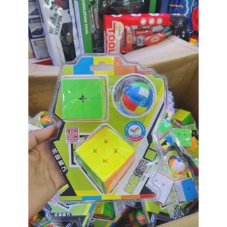 Vỉ combo 3 rubix 2*2 - 3*3 và rubix tròn