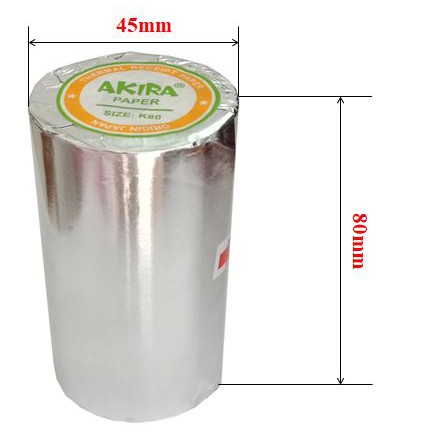 Thùng 100 cuộn giấy in hoá đơn K80 phi 45mm Akira