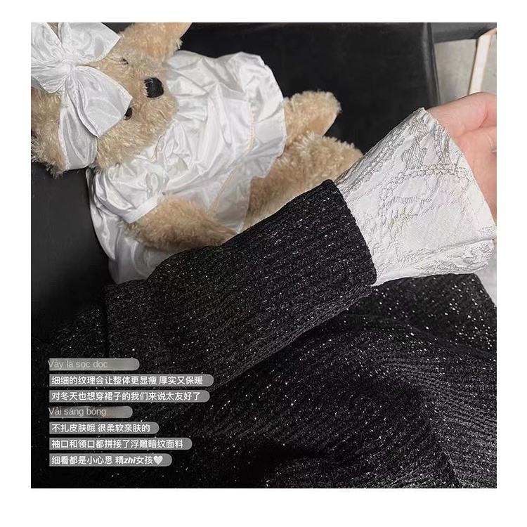 Đầm đen thiết kế mới thanh lịch thời trang theo phong cách pháp