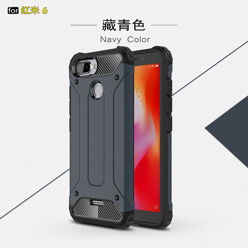 Ốp lưng TPU+PC bảo vệ toàn diện cho Xiaomi Redmi 6 / 6a /S2