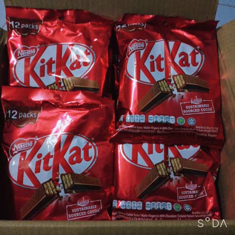 Bánh socola Kitkat Nestle' gói 12 thanh 17g