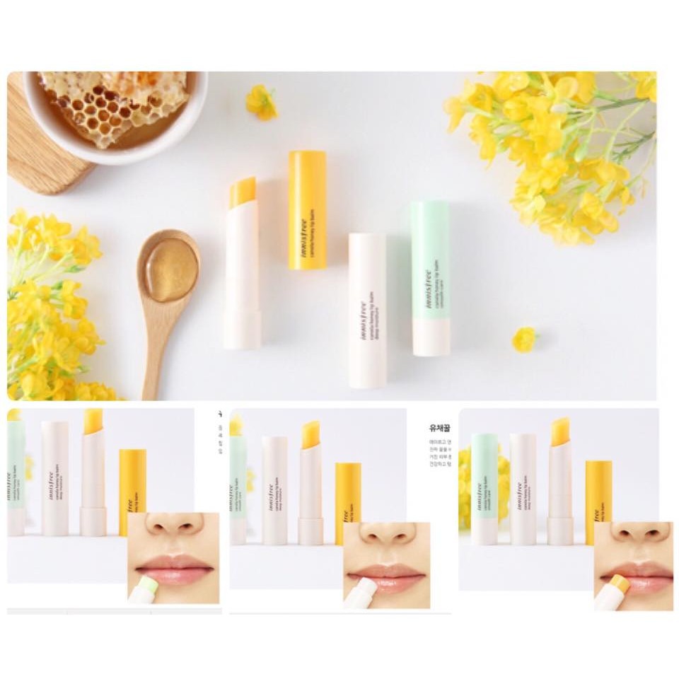 NHẬP MÃ GDAYCOS GIẢM 5000đ Son dưỡng môi mật ong Innisfree Canola Honey Lip Balm